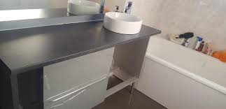 Castorama france | tendances, inspirations, nouveautés produits : Meuble Sous Vasque A Suspendre Goodhome Imandra Gris 120 Cm Castorama