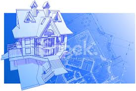 Haus 3d Technisches Konzept Zeichnen Stock Vektorgrafik Freeimages Com