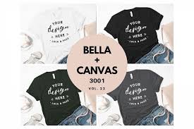 Download Mockup Tshirt Bundle Bella Canvas 3001 T Shirt Flat Lay 104453 Mockups Design Bundles Tshirt Mockup Shirt Mockup Clothing Mockup