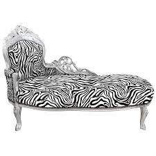 Leopard chaise lounge is a rectangular or rectangular seating area used for sitting or relaxing, the casual seating is designed for people who are exhausted from a day of activity. Large Baroque Chaise Longue Zebra Fabric And Silver Wood