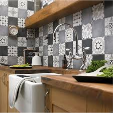 Black And White Vinyl Floor Tiles Homebase Find Parian Patchwork Decor Greys Ceramic Wall Floor Tile 12 Pack At Homebase Visit Your Local S Patchwork Kitchen Kitchen Wall Tiles Backsplash Tile Design