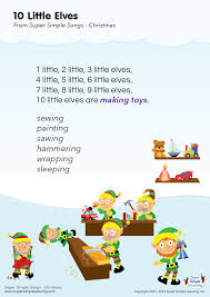 Free 10 Little Elves Lyrics Poster From Super Simple Learning Preschool Christmas Songs Christmas Songs Lyrics Christmas Songs For Toddlers