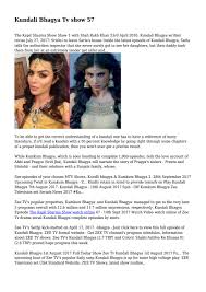 Kundali Bhagya Tv Show 57 By Natasha Saunders Issuu Zee tv/ zee5 media source: