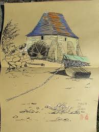 Moulin Du Henan A Nevez Le 24 Avril 2017 In 2021 Painting Vintage World Maps Art