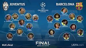 The london club are hunting a second title in the competition while their manchester rivals are chasing a first ever title at this level in what will be their maiden appearance in the european club showpiece. Uefa Champions League On Twitter Here S How Juventusfcen And Fcbarcelona Will Line Up For Tonight S Uclfinal What Do You Think Of The Teams Http T Co Scmebzfa7q