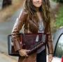 Profile Picture of Leigh Corley Chesapeake Shores Brown Leather Coat - William Jacketon Google