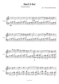 Heart and soul (piano, electric guitar, electric bass, violin, drums, and trumpet) platypuslloyd 6 parts • 11 pages • 01:44 • may 10, 2016 • 6,582 views • 112 favorites Heart Soul Sheet Music For Piano Solo Musescore Com