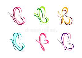 Butterfly Logo Heart Beauty Spa Relax Love Wings Yoga Lifestyle Abstract Butterflies Set Of Lette In 2021 Logo Butterfly Butterfly Logo Flower Graphic Design