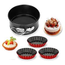 Springform Pan 4 Inch Cake Pan Baking Pans With Removable Bottom For Cheesecakes Pizzas And Quiches Nonstick Leakproof Baking Su Tart Molds Cake Pans Egg Tart