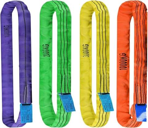 Polyester Endless Round Sling，Heavy Duty Round Sling Rope，Lifting Slings Straps Polyester Web Slings, Lift Sling Straps for Hoist Heavy Duty ...