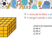 Volumen de prismas rectangulares con cubos unitarios