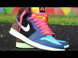Black jordan 1 replacement shoelaces. Air Jordan 1 Bio Hack Review On Feet How To Lace Jordan 1 Highs Youtube