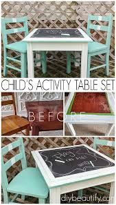 Create An Activity Table Set For Kids With Mismatched Furniture Mismatched Furniture Activity Table Redo Furniture