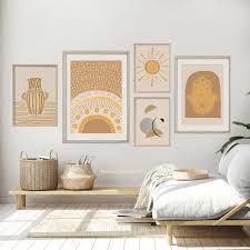 Digital Art Set Boho Decor Set Of 5 Prints Living Room Decor Art Set Prints Geometric Print Minimalist Decor Abstract Wall Art Boho Wall Art Abstract Wall Art Boho Painting