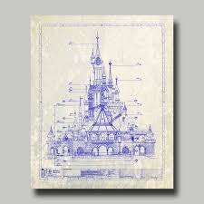 Disneyland Castle Blueprint Disney Paris Cinderella Sleeping Beauty Fantasyland Black Ink In 2020 Disneyland Castle Disneyland Paris Castle Disney Paris