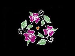 Daily Rangoli Designs Flower Rangoli With 7x4 Middle Dots Simple Easy Flower Kolam Youtube Rangoli Designs Flower Rangoli Designs Flower Rangoli