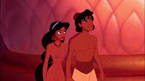 1boy 1girls aladdin (1992 disney film) aladdin (character) canon  couple disney disney princess edit exposed female jasmine (aladdin) naked  nipples no clothes nude princess screenshot edit shirtless 