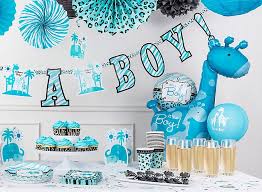 Set the tone for your party with absolutely adorable baby shower decorations. Blue Safari Baby Shower Ideas Baby Boy Shower Favors Baby Shower Decorations For Boys Safari Baby Shower
