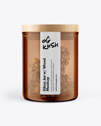 Download Amber Glass Jar W Weed Buds Mockup In Jar Mockups On Yellow Images Object Mockups PSD Mockup Templates