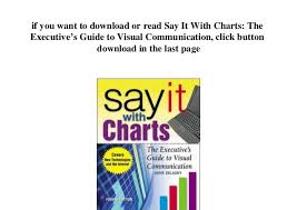 Free Download Pdf Say It With Charts The Executives