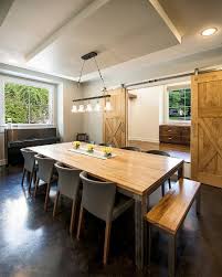 25 Diverse Dining Rooms With Sliding Barn Doors Room Door Design Large Dining Room Transitional Dining Room