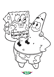 Free coloring pages · cartoon characters coloring book; Spongebob And Patrick Coloring Page For Kids Tsgos Com Tsgos Com