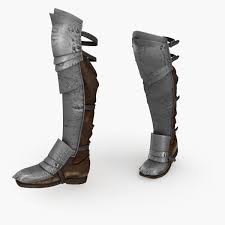 3d Model Of Medieval Armour Boots V3 Armor Boots Medieval Armor Boots