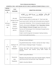 Soal teks ceramah ini saya bagi dua kategori. Teks Pengacara Majlis Kempen Denggi Klinik Sungai Sumun