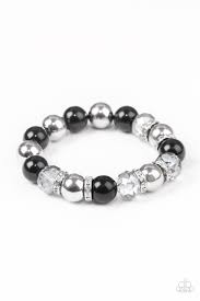Black And Silver Ring Paparazzi Camera Chic Black Black Bracelets Chic Bracelet Jewelry