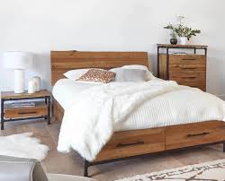Karsten Storage Bed Furniture Rustic Industrial Bedroom Bedroom Sets