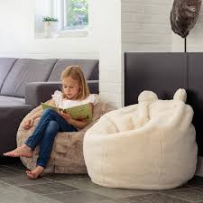 Kids Faux Fur Polar Bear Bean Bag Bean Bag Chair Kids Kids Bean Bags Faux Fur Bean Bag