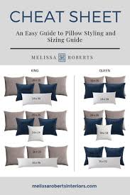 Decorative Pillows Pillow Sizing Chart Mix Match Pillow Combinations Master Bedrooms Decor Bedroom Design Home Bedroom