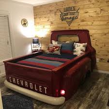 twin truck bed kids room garage furniture mancave decor car bed garagen mobel kinderschlafzimmer kinderzimmer dekor