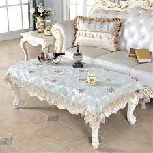 For all you crafty pinners out there, here are some fun diy table cover ideas!. Small Rectangle Lace Blue Tablecloth Embroidered Table Cover Coffee Table Cloth For Kitchen Dinning Living Room Wedding Home Decor 39 X 55 Inch Buy Online In Bermuda At Desertcart 227788006