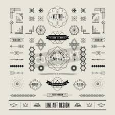 Click to view uploads for ticklishpanda123. Set Of Linear Thin Line Art Deco Retro Vintage Design Elements Fototapete Fototapeten Hipster Handwerker Minimal Myloview De