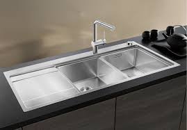 2 Bowl Built In Stainless Steel Sink With Drainer Blanco Divon Ii 8 S If By Blanco Sinks Kitchen Stainless Best Kitchen Sinks Steel Kitchen Sink