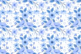 Night bloom is a non woven blend, prepasted wallpaper. Floral Pattern On Blue Background Grafik Von Ranger262 Creative Fabrica