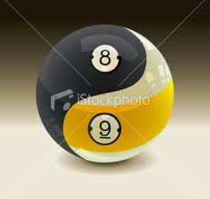 Cool Yin Yang 8 Ball 9 Ball Pool Balls Billiards Pool Billiards
