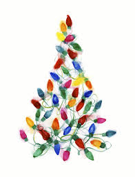 Christmas Light Tree Watercolor On Paper By Shana Frase Watercolor Christmas Cards Christmas Watercolor Christmas Paintings