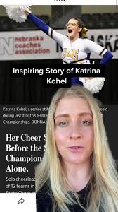 Go Katrina! This is an inspiring story of what it means to adapt, adjust,  and give it your all—and alone! #katrinakohel #inspiringwoman  #inspiringstory #cheerleading #competition #truestory ...