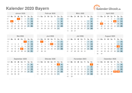 Feiertage bayern 2021, 2022 und 2023. Feiertage 2020 Bayern Kalender
