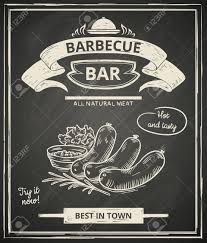 35328183 Bbq Plakat Stilisiert Wie Skizze Zeichnung Auf Der Chalkboard Vector Abbildung Lizenzfreie Bilder Jpg 1109 1300 Pengeditan Foto