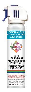 Caribbean Blue Soft Fabric Paint 2 5oz Can Fabric Spray Paint Fabric Spray Fabric Paint