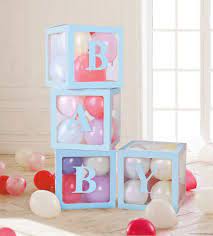 Baby Shower Balloon Boxes Blue Baby Shower Boxes Balloons Etsy Baby Shower Box Baby Shower Balloons Blue Baby Shower