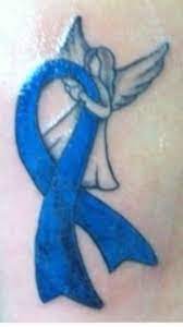 Considering this tattoo for my parents <3 i would get the ribbon in lavender for both colon and brain cancer. But Pink Cancer Ribbon Tattoos Ribbon Tattoos Cancer Memorial Tattoos