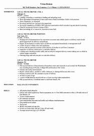 Truck Driver Resume Sample Best Of Local Truck Driver Resume Samples Resume Examples Basic Resume Examples Professional Resume Examples