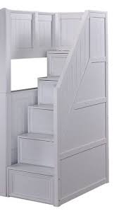 With shelving on the stairs, there is additional storage below the bottom bed while the entire thing is made from rubberwood. Shop Totally Kids Beatrice White Bunk Bed Stairs