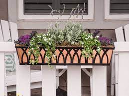 2pcs 24 inch window deck with coco liner, y&m 24 window boxes horse trough with coconut coir liner, black metal hanging flower planter window basket deck railing planter boxes for outdoor indoor lawn 9 $50 99 Railing Planter Brackets Buying Guide Windowbox Com