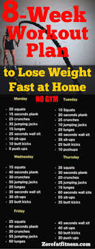 8 Week Workout Plan To Lose Weight Fast At Home With No Gym