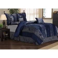 Andency stripe comforter set full size (79x90 inch), 3 pieces gray and blue patchwork striped comforter, soft microfiber down alternative comforter bedding set with corner loops (grey, blue, black) 4.5 out of 5 stars. Comforter Sets Navy Blue Comforter Sets Blue Comforter Sets Discount Bedroom Furniture